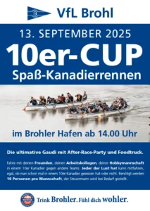 ein Plakat zu Kanadierrennen "10er-Cup" 2024