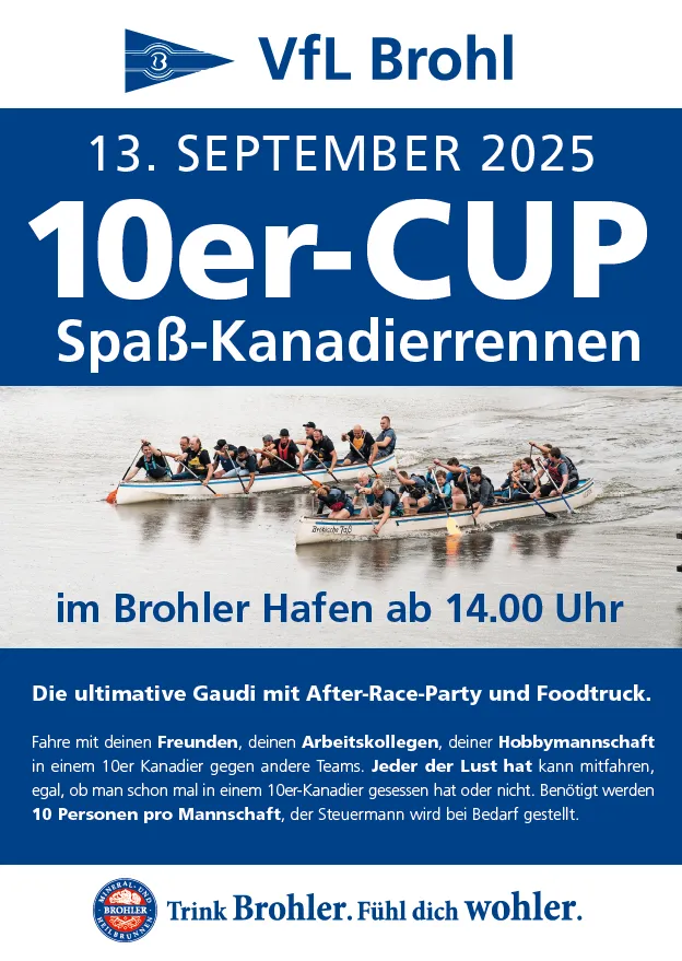 ein Plakat zu Kanadierrennen "10er-Cup" 2024