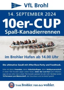 ein Plakat zu Kanadierrennen "10er-Cup" 2024